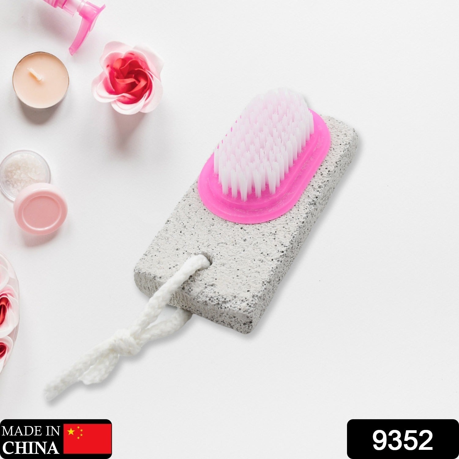 9352 Hand and Foot Brush with pumice stone to Remove Dead Skin & Callus Stone Foot Scrubber Pedicure Brush For Dead Skin 9352 Hand and Foot Brush with pumice stone to Remove Dead Skin & Callus Stone Foot Scrubber Pedicure Brush For Dead Skin